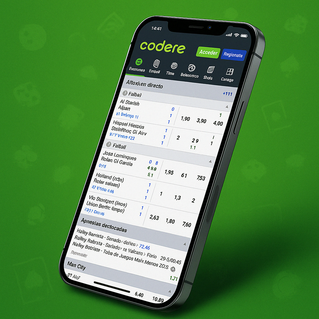 Apuestas deportivas en la app de Codere Casino
