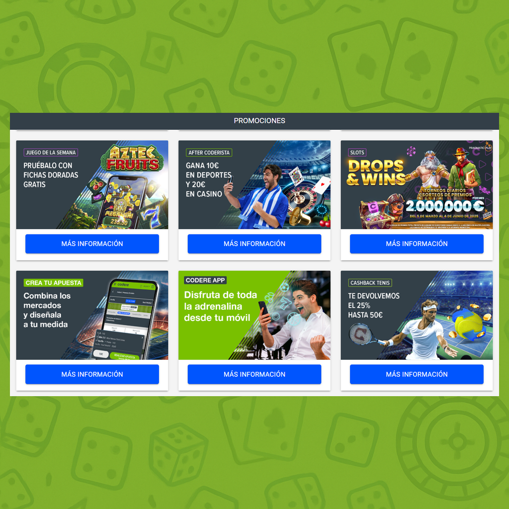 Ofertas especiales en Codere Casino
